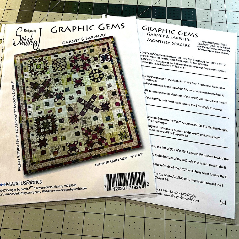Graphic Gems Block of the Month Quilt Kit